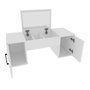 Hanah Home Mesa de Maquillaje Mercan Blanco con Espejo